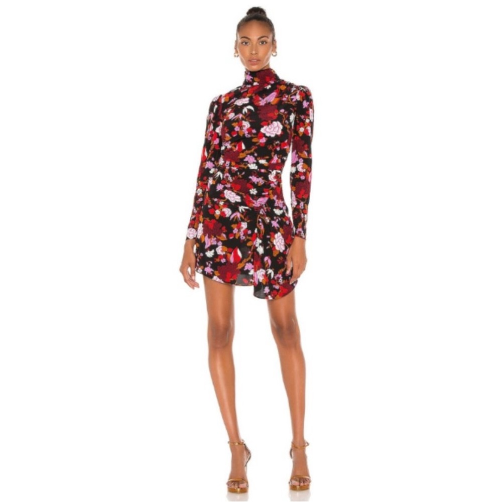 A.L.C. Multicolor Floral Long Sleeve Dress